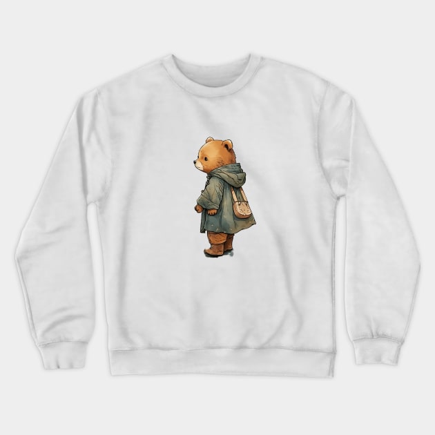 Cute Bear Cartoon Adventurer Adorable Kawaii Animal Crewneck Sweatshirt by kiddo200